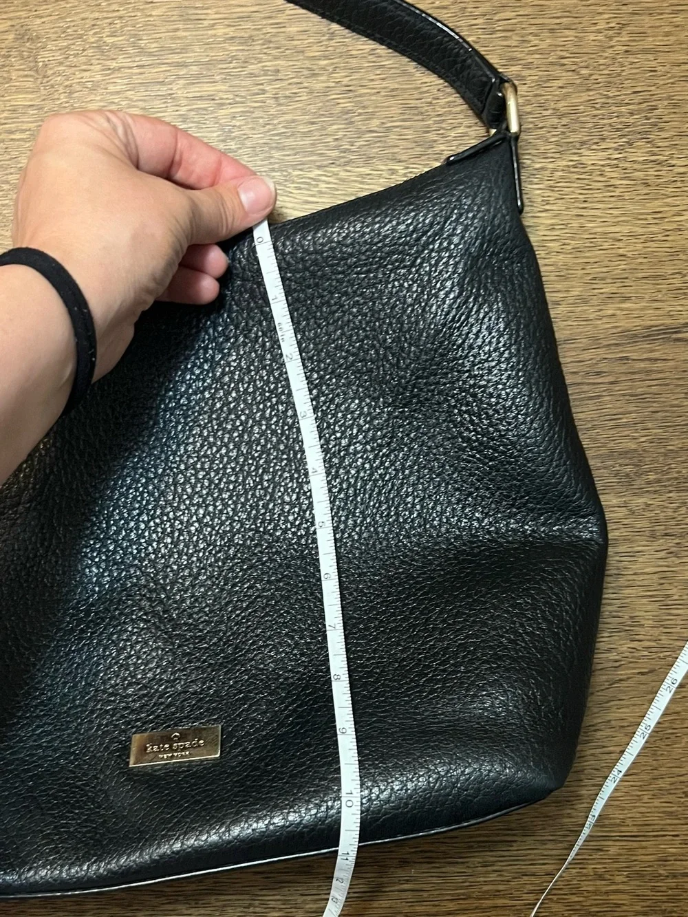 Kate Spade Prospect Place Kaia Hobo Black Pebbled Leather Shoulder Bag Purse